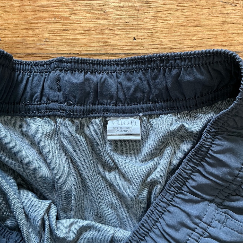 Vuori Gray Athletic Shorts Moisture-Wicking Lightweight - Picture 2 of 3